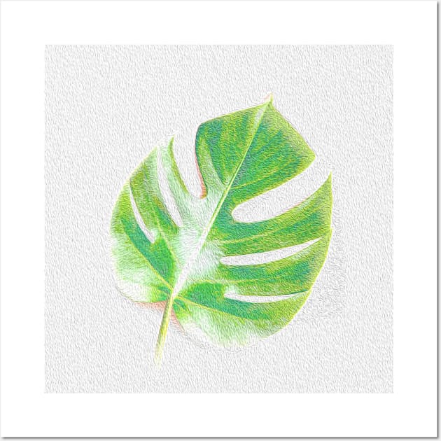 Green Delicious Monster Leaf Wall Art by peachesinthewild